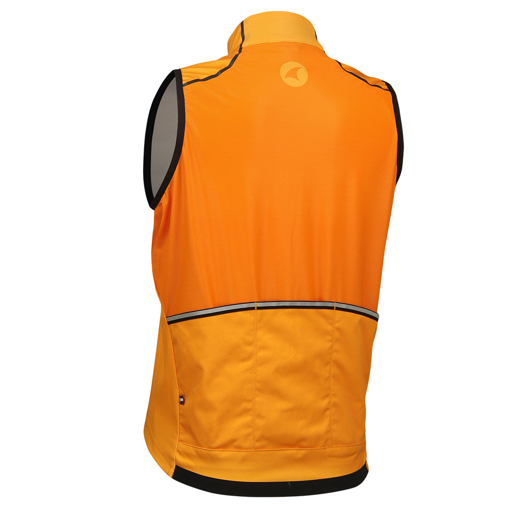 Womens Cycling Vest - Keystone Back View #color_vibrant-orange