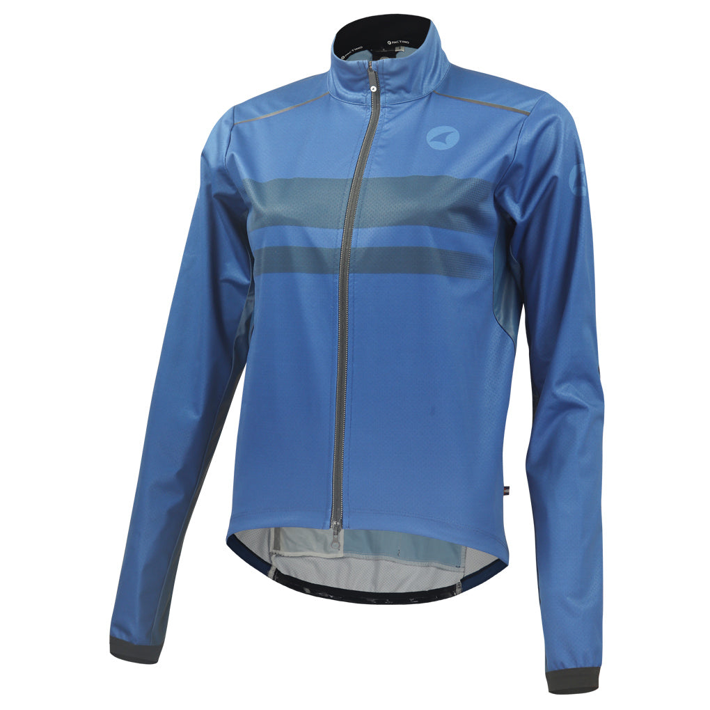 Womens Cycling Jacket for Cool Weather - Front View #color_navy