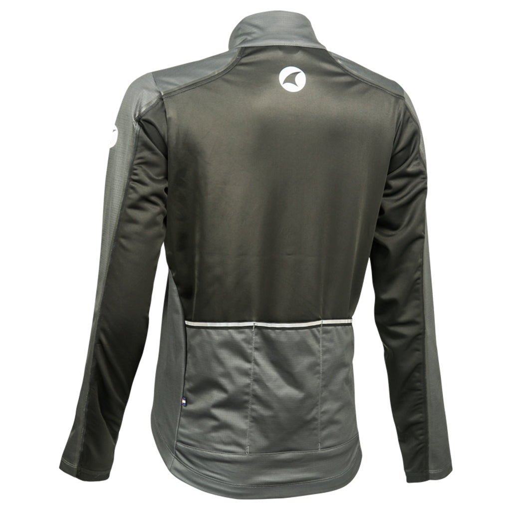 Women's Thermal Cycling Jacket - Back View #color_black