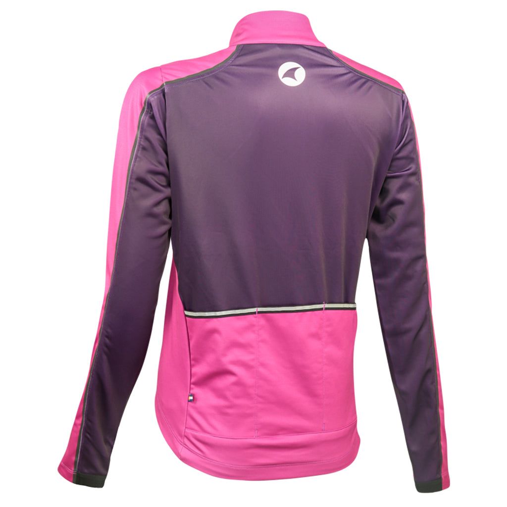 Women's Thermal Cycling Jacket - Back View #color_purple