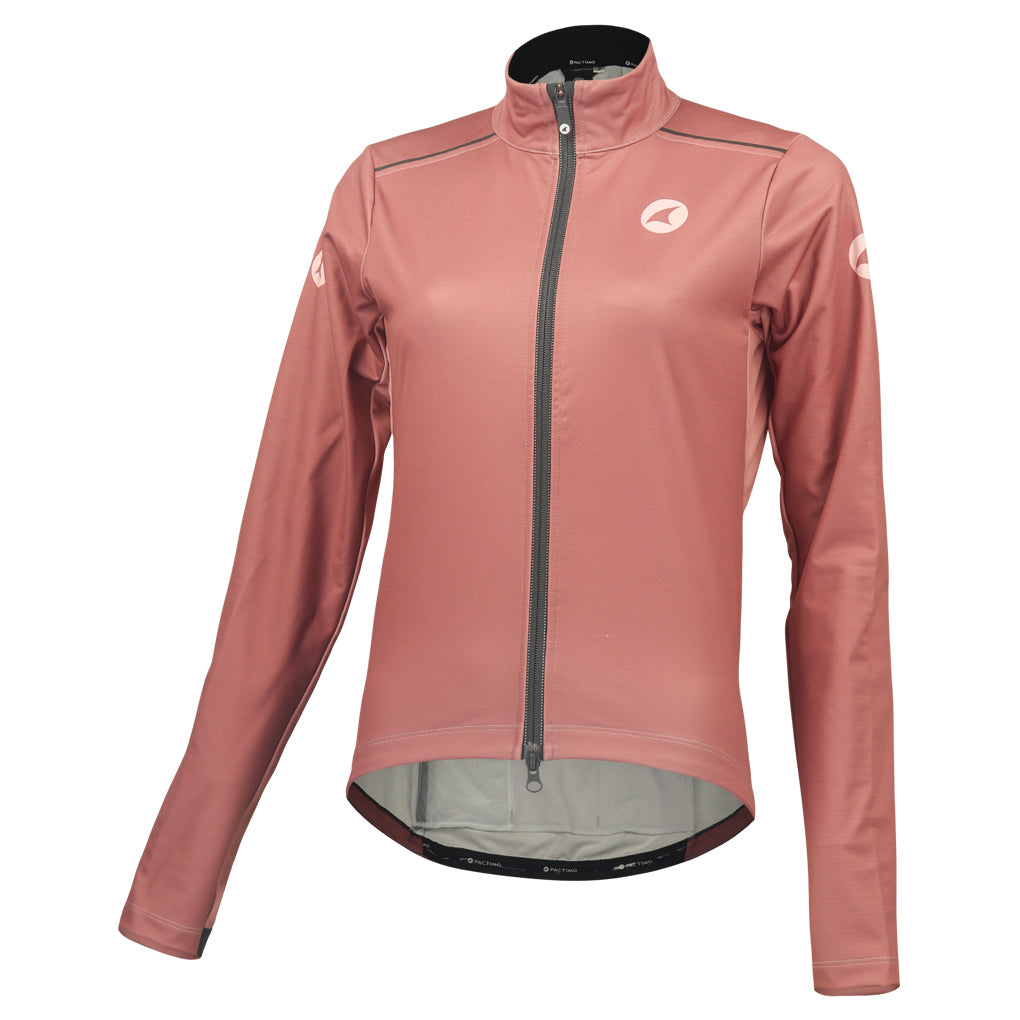 Women's Thermal Cycling Jacket - Front View #color_dusty-burgundy