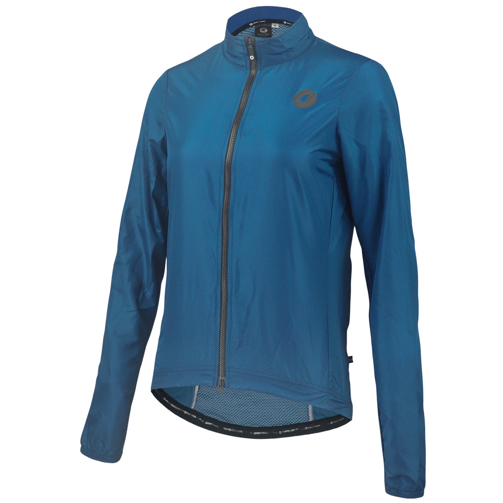 Women's Packable Cycling Wind Jacket Front View #color_navy