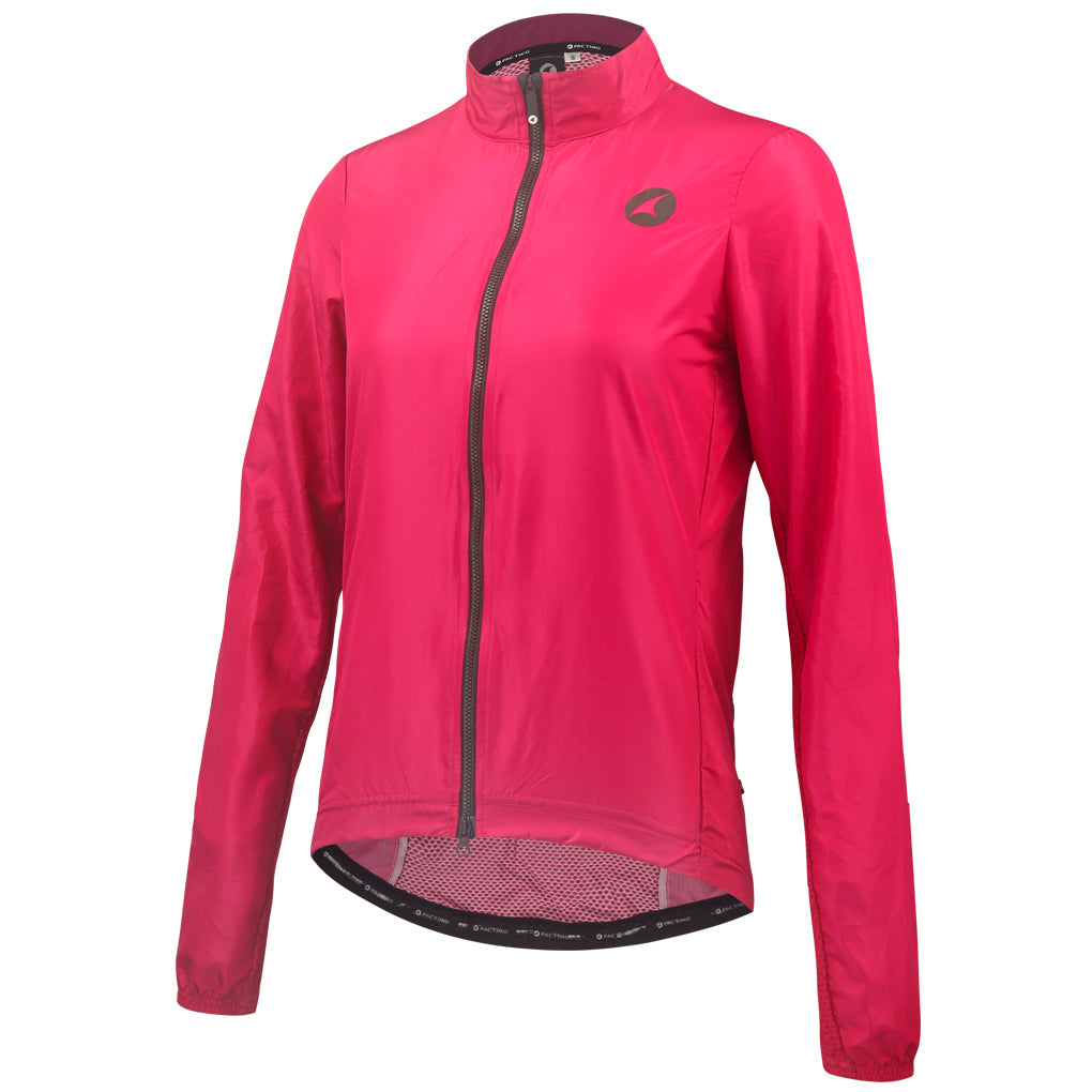 Women's Packable Cycling Wind Jacket Front View #color_orchid