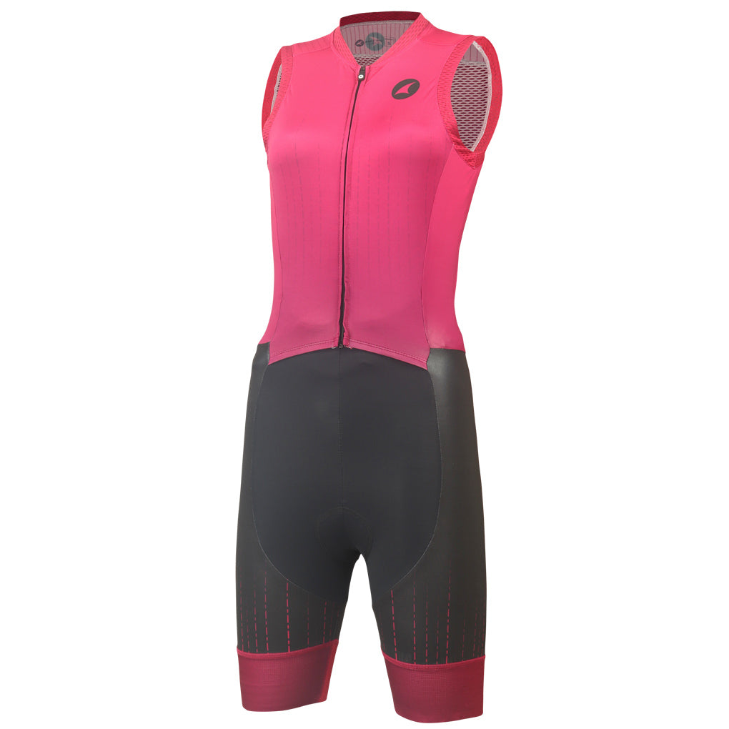 Sleeveless Triathlon Suit Womens - Front View #color_orchid