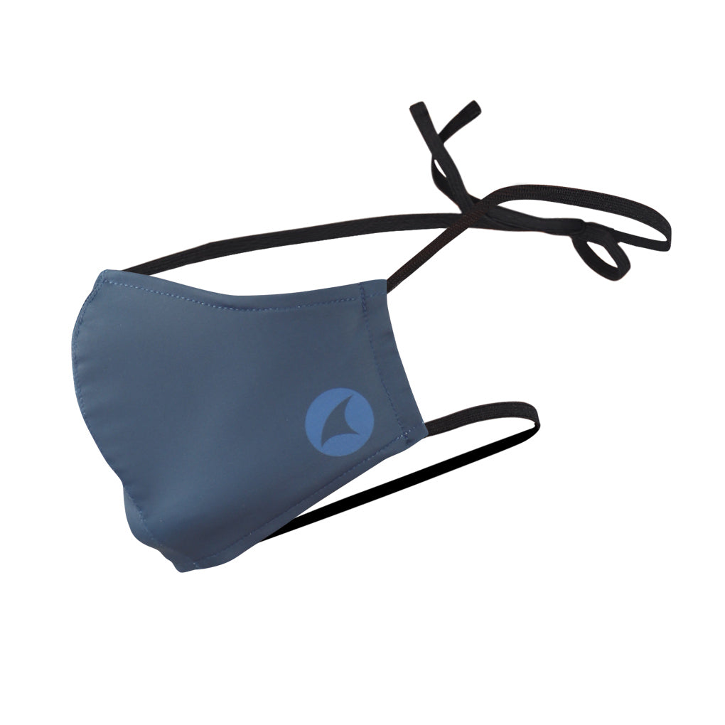 Behind the Head Face Mask in Navy Blue