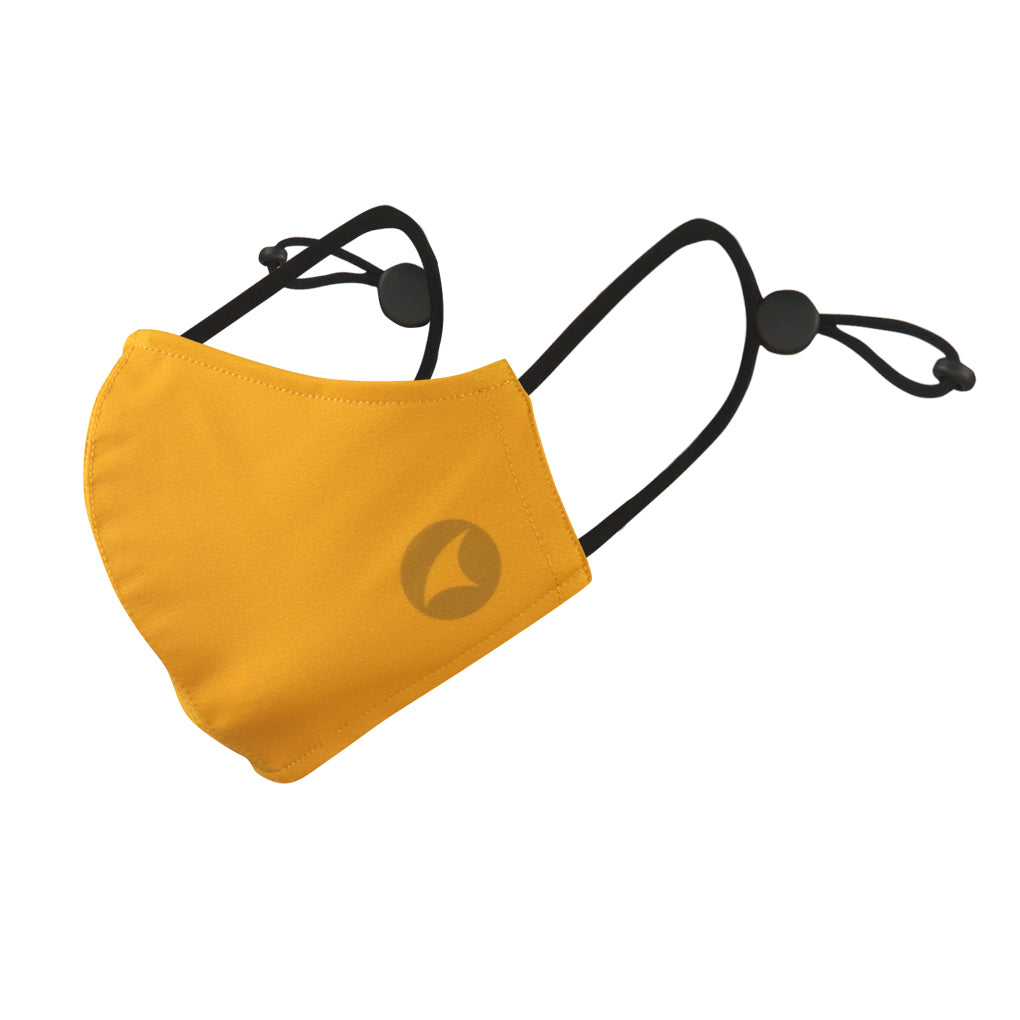 Yellow Ear Loop Face Mask Side View 