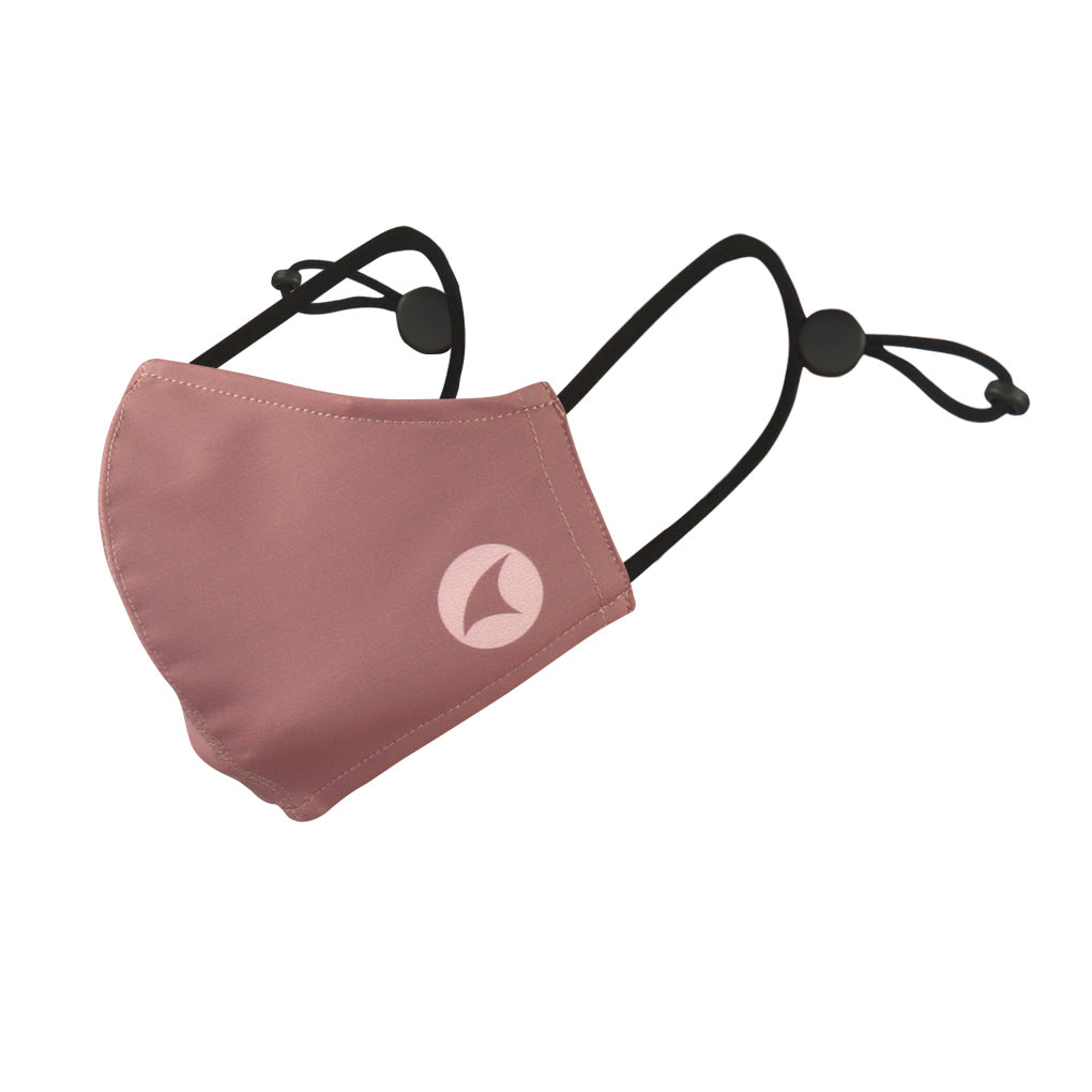 Dusty Burgundy Ear Loop Face Mask Side View
