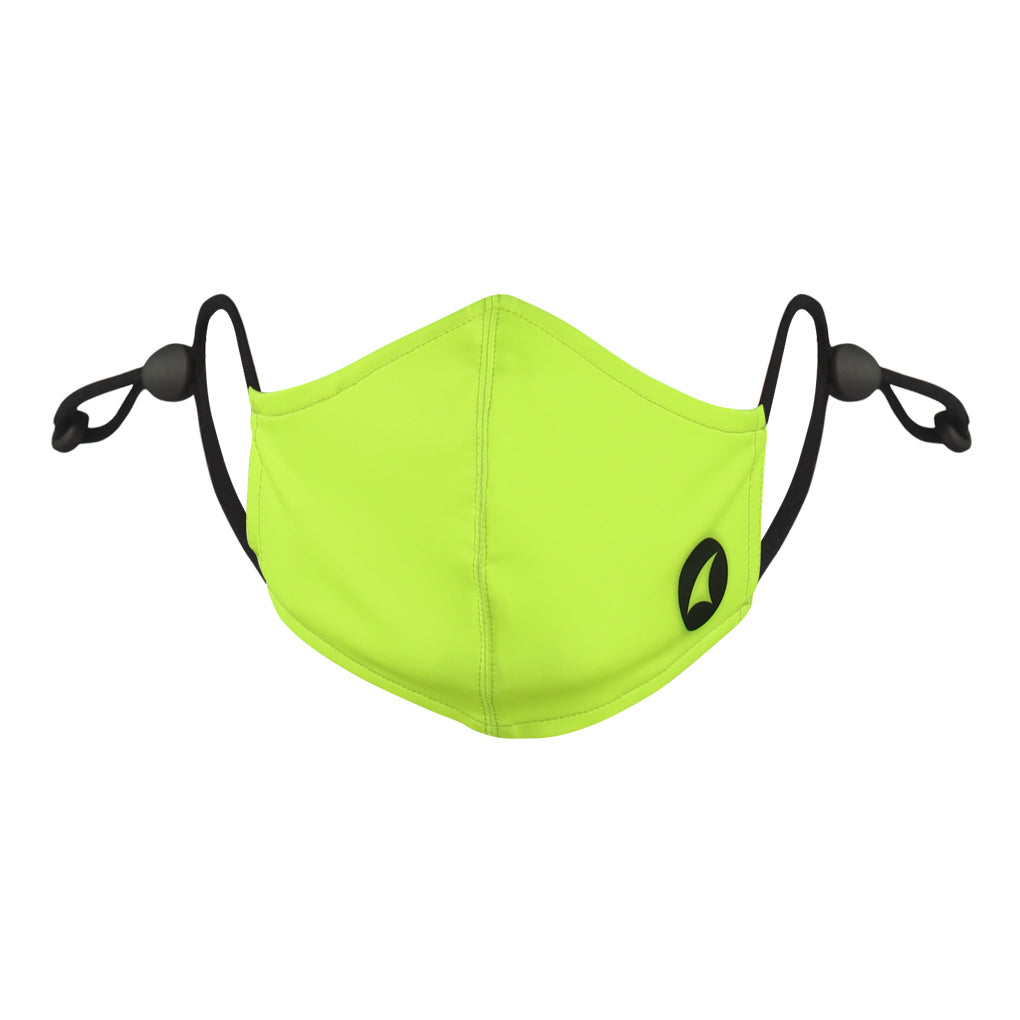 Safety Yellow Ear Loop Face Mask Front View 