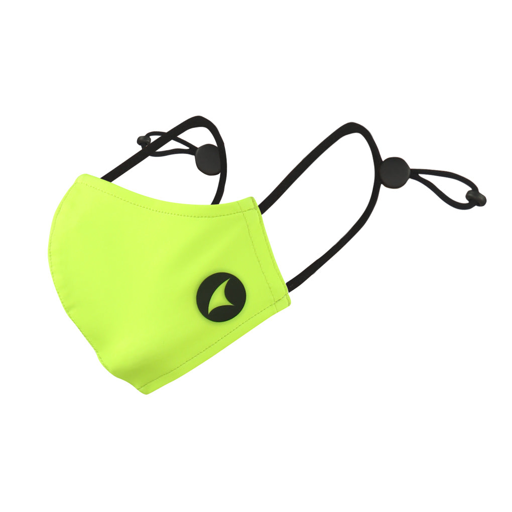 Safety Yellow Ear Loop Face Mask Side View 