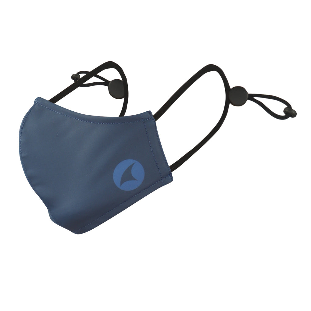 Navy Ear Loop Face Mask Side View 