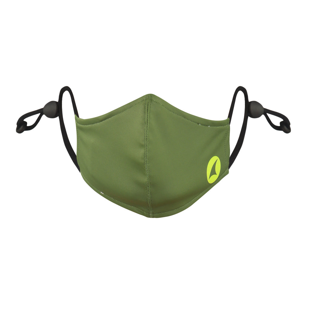 Olive Ear Loop Face Mask Front View 