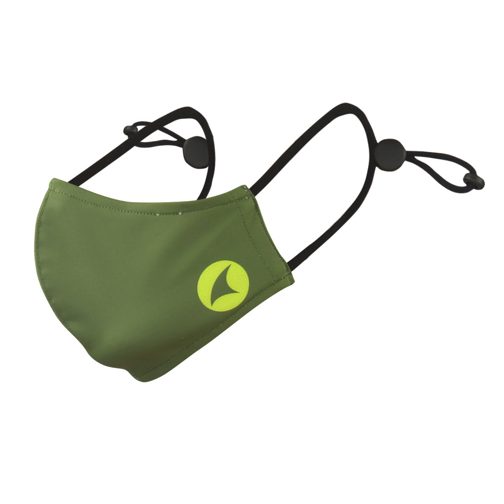Olive Ear Loop Face Mask Side View 