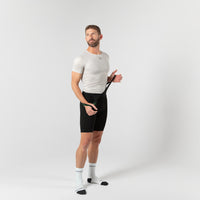 Men's Lightweight Short Sleeve Cycling Base Layer - On Body Right Side View #color_dune