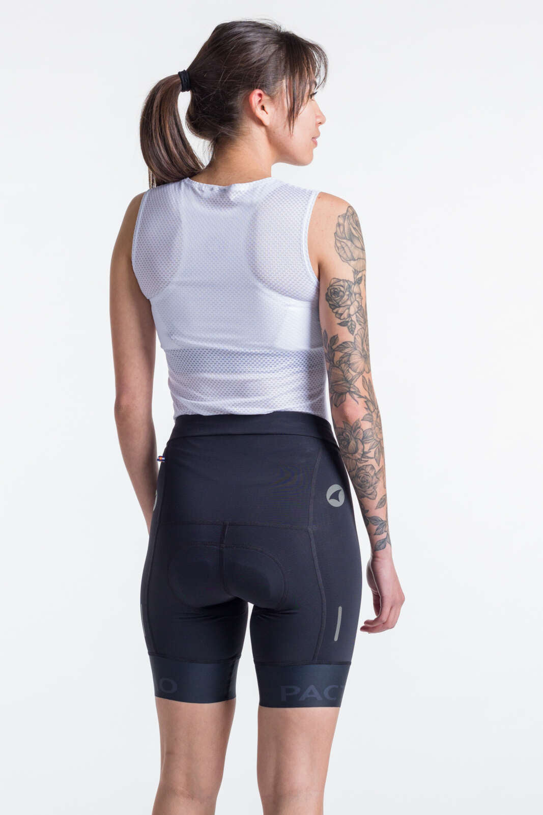 Women's Long Length Padded Bike Shorts - Back View