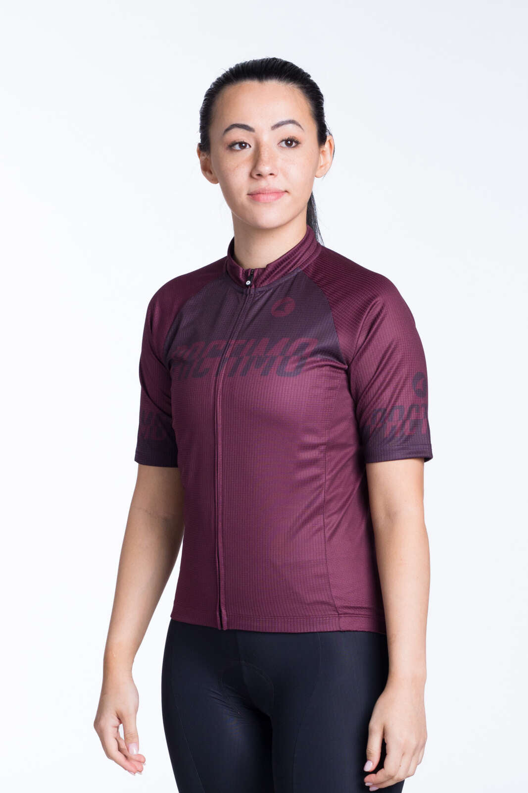 Relaxed Fit Burgundy Cycling Jersey for Women Pactimo