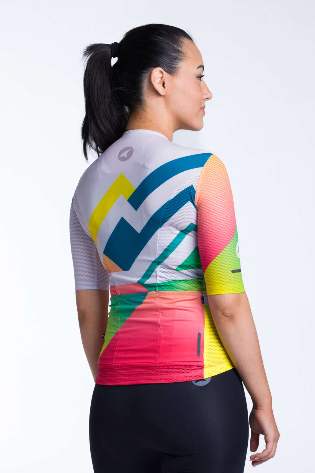 Women's Aero Mesh Cycling Jersey  -  Synth Bone Back View