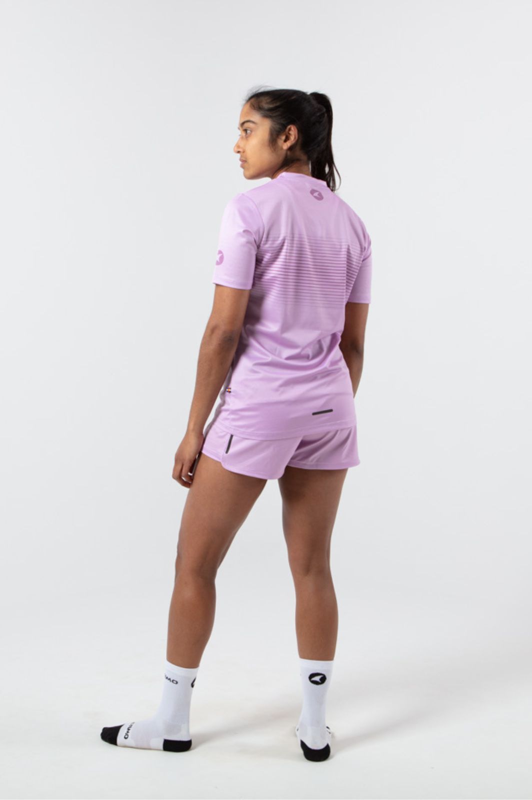 Women's Lilac Running Shorts - Back View