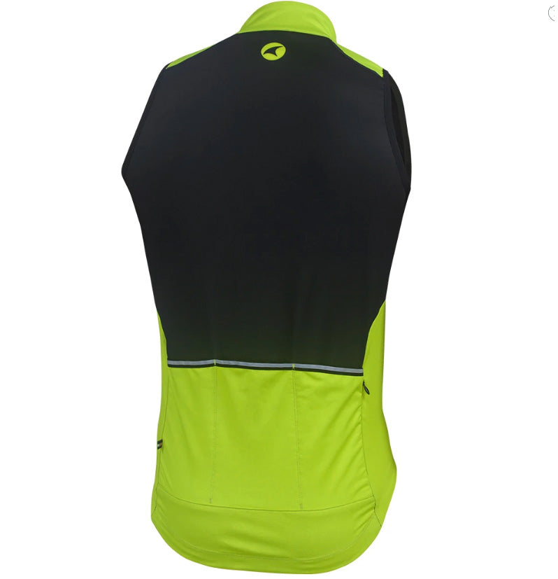 Men's Thermal Cycling Vest - Back View #color_manic-yellow
