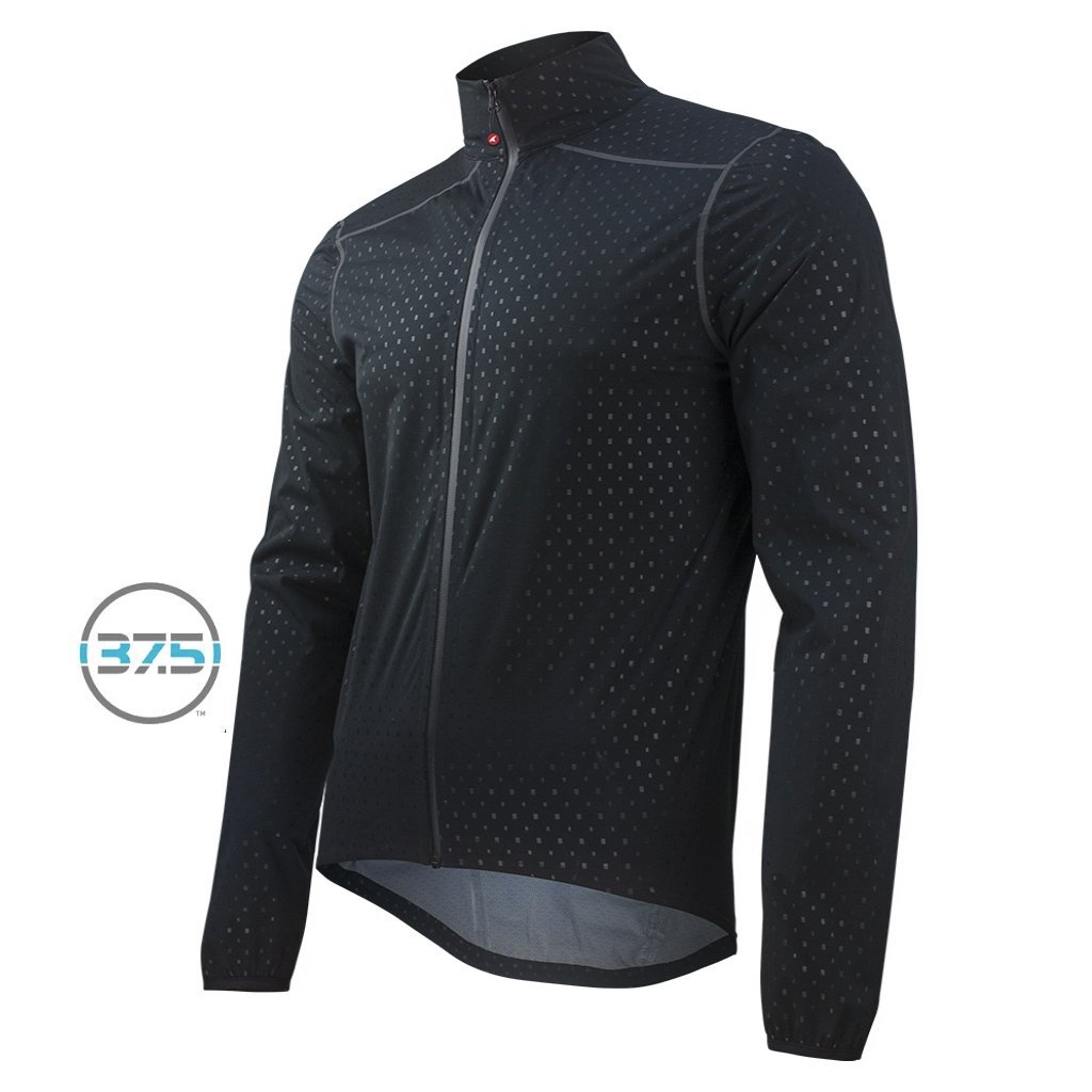 Breathable Waterproof Cycling Jacket For Men Front View #color_black