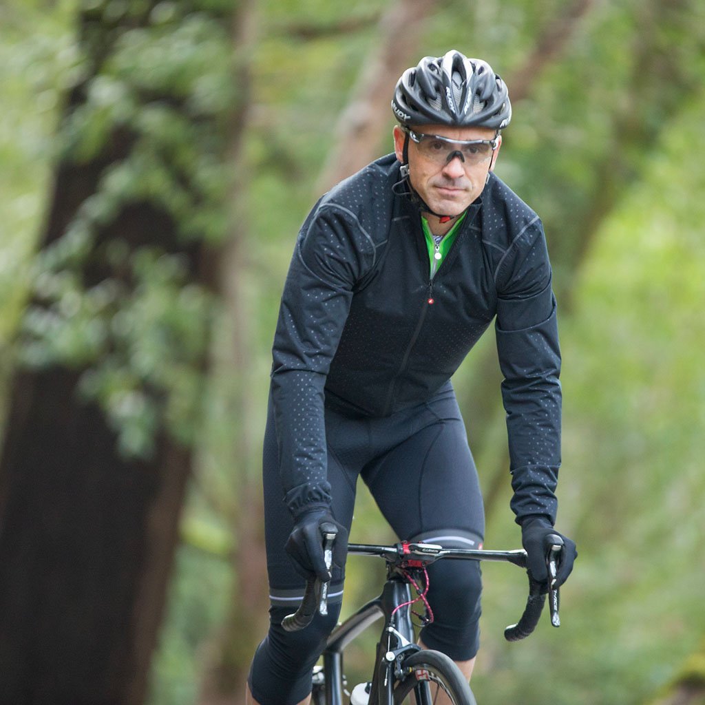 Breathable Waterproof Cycling Jacket For Men Road Detail #color_black