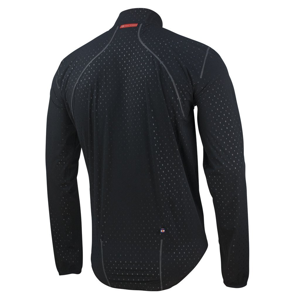 Breathable Waterproof Cycling Jacket For Men Back View #color_black