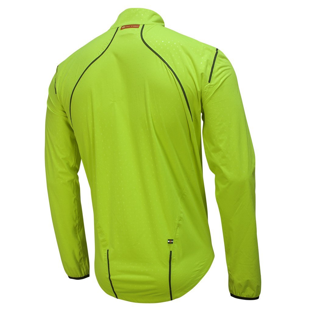 Breathable Waterproof Cycling Jacket For Men Back View  #color_manic-yellow