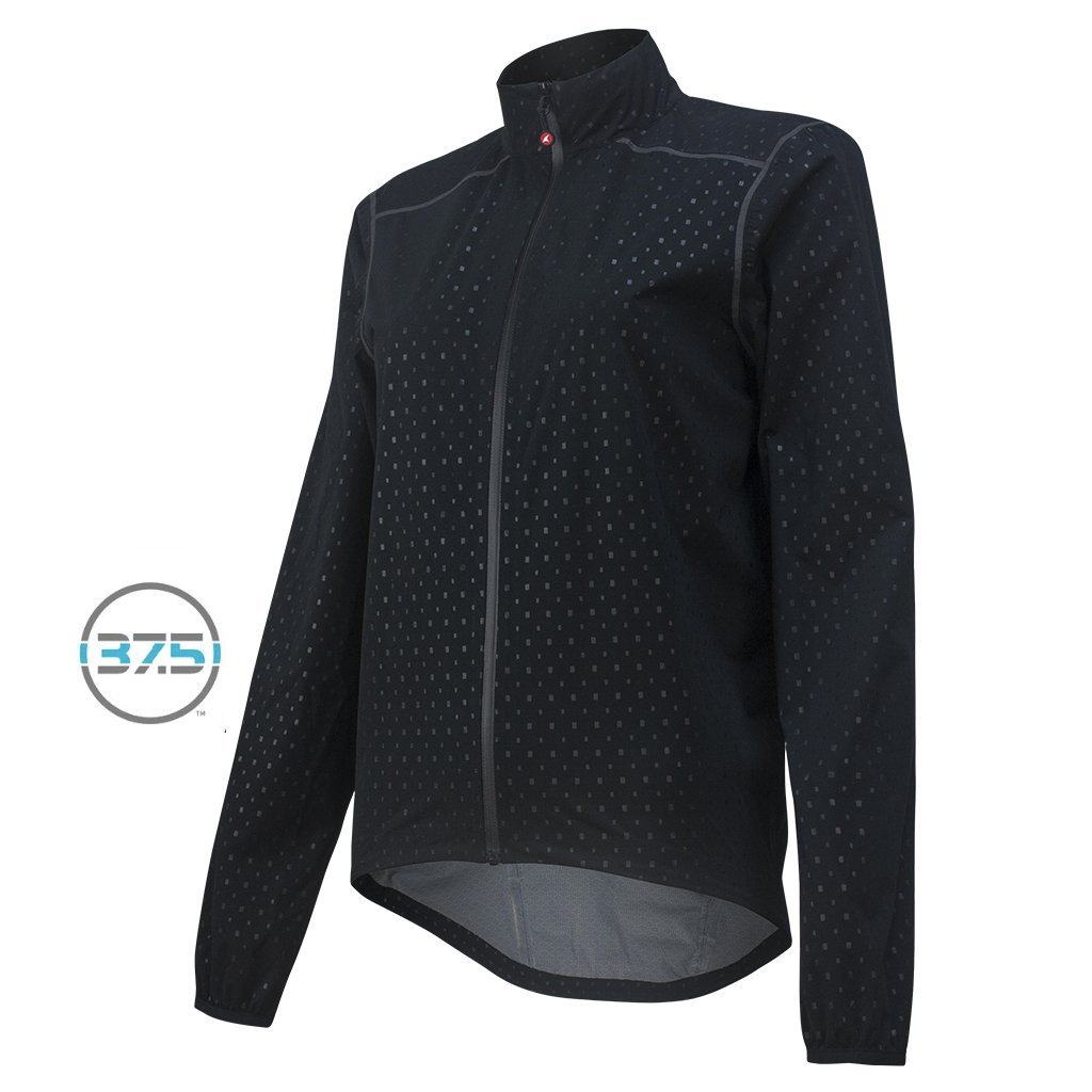 Breathable Waterproof Cycling Jacket For Women Front View #color_black