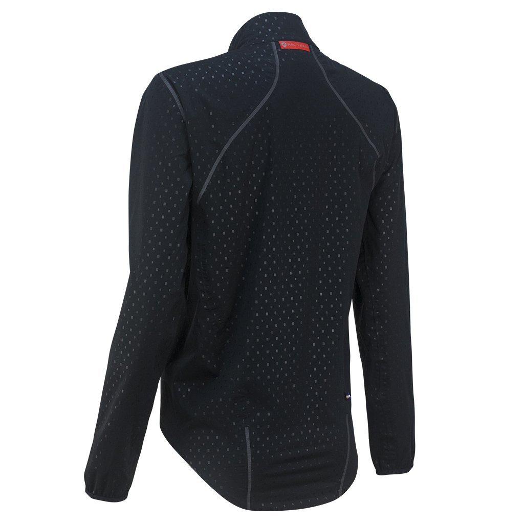 Breathable Waterproof Cycling Jacket For Women back View  #color_black