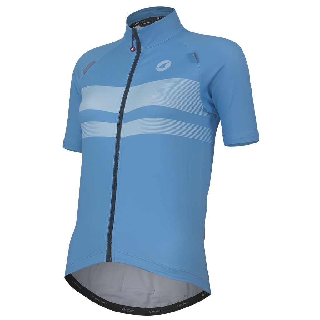 Water Repellent Women's Cycling Jersey - Front View #color_blue