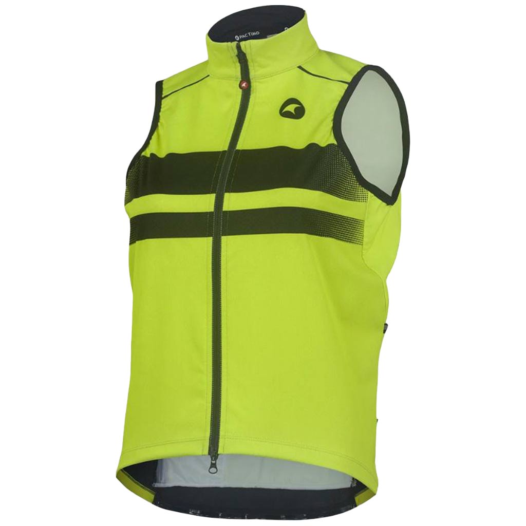 Womens Cycling Vest - Keystone Front View #color_manic-yellow
