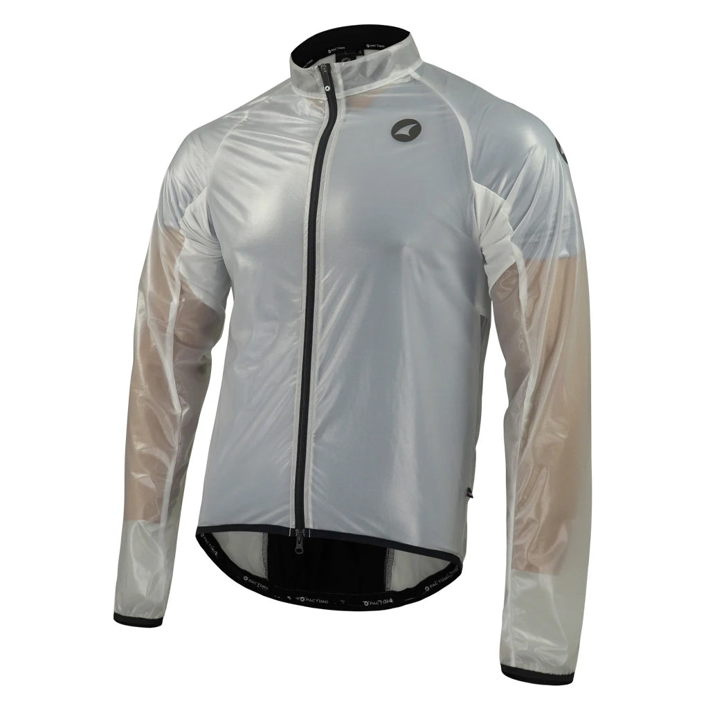 Water-repelling Cycling Rain Jacket for Men #color_clear-white