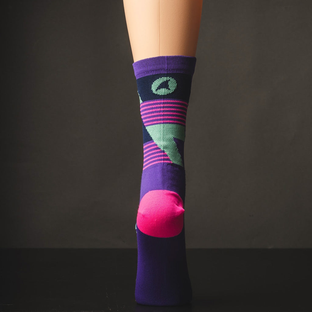 Ascent Cycling Sock in Phase Design