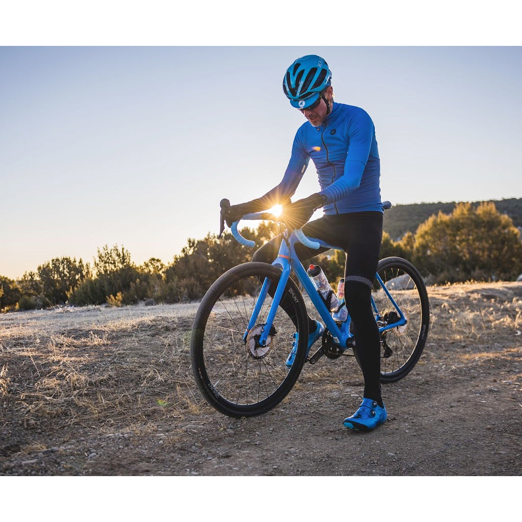 Water Repelling Cycling Leg Warmers - On Body