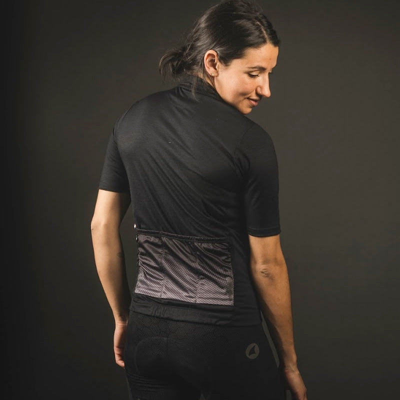 Recycled Merino Wool Traditional Fit Cycling Jersey for Women