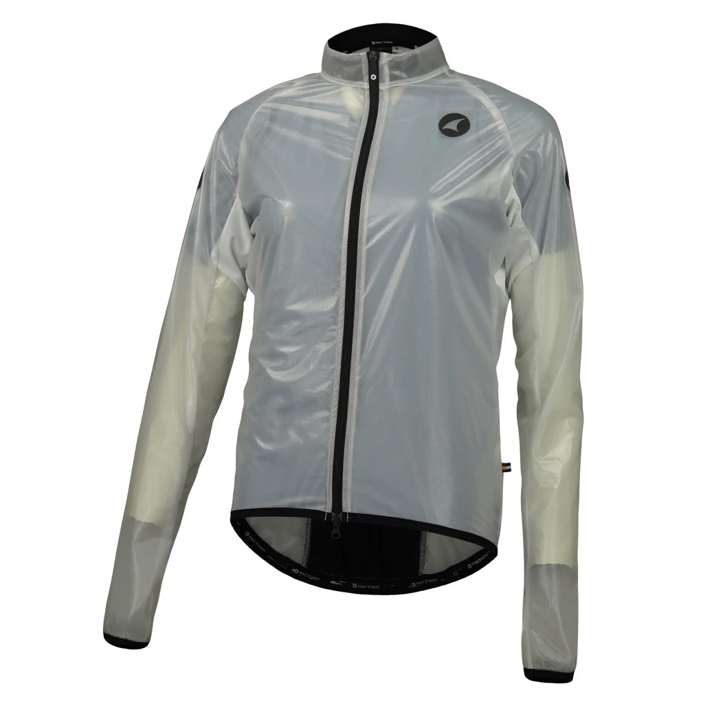 Water-repelling Cycling Rain Jacket for Women #color_clear-white